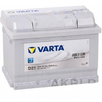 Varta Silver Dynamic-61Ач, 600 А, 12 В 242/175/175 обратная полярность