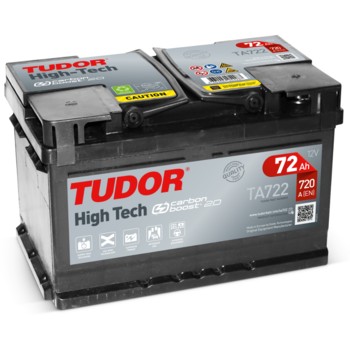Tudor High-Tech-72Ач, 720А, 12В 278/175/175 обратная полярность